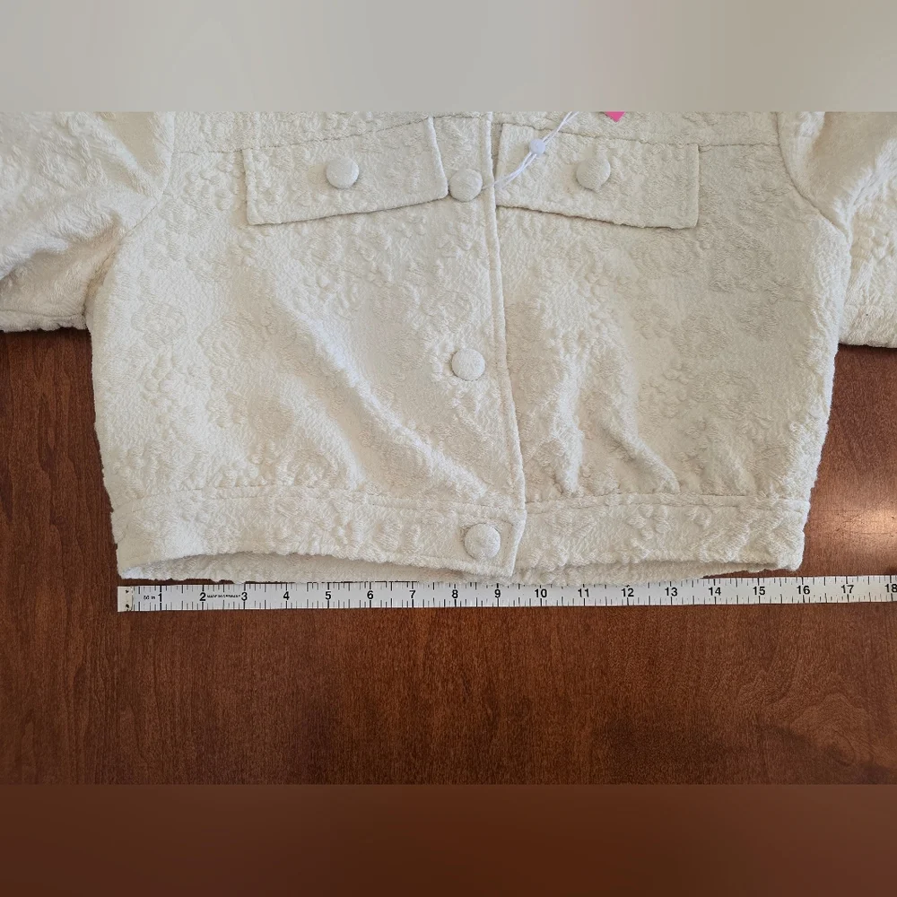 NEW Amanda Uprichard - Off-white Bello Jacket in Muslin | Size Medium - Picture 12 of 16
